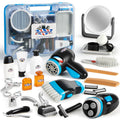 JOYIN Barber Shop Pretend Play Toy 23 Pcs Kids Shaving Kit for Boys Haircut Kit for Boys 3+ Year Old Birthday Gift Upgraded Toddler Play Set with Storage Box for Role Play