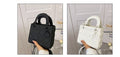 Tote Bag with Diamond Pattern and Cotton Rope Handle