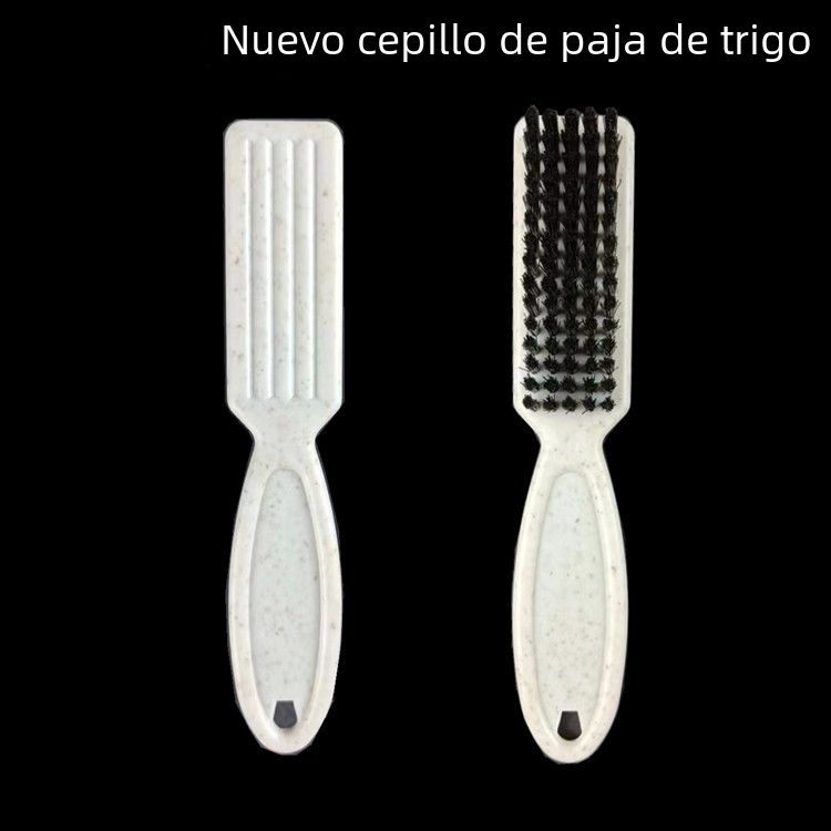 Vintage Barber Oil Head and Beard Brush 2-in-1 Cleaning Tool