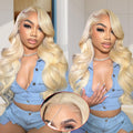 Lothia 20inch Lace Closure Wigs Human Hair Wear And Go Glueless Wig Human Hair 613 Closure Wig Human Hair Glueless Wigs Human Hair Pre Plucked Pre Cut Blonde 6x4 HD Lace For Beginners 20 inch