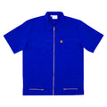 King Midas EmpireProfessional Hair Barber Jacket - Ultra Lightweight - Short Sleeves Salon Smocks Royal Blue