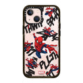 CASETiFY Impact iPhone 13 Mini Case [Spider-Man Co-Lab / 6.6ft Drop Protection] - Spider-Man Pattern - Clear Black