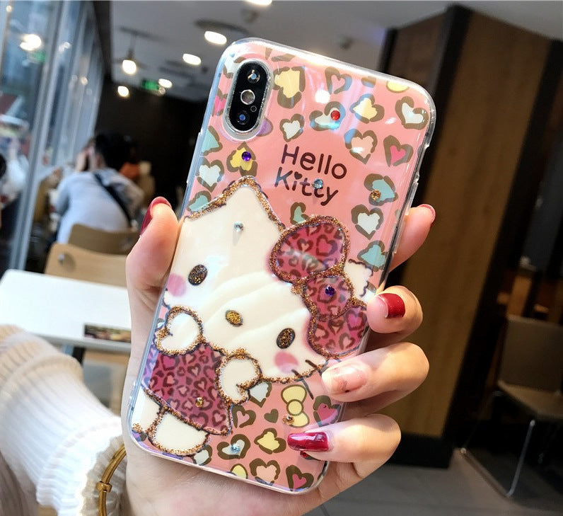 Blue Light iPhone 7 Case with Cute Hello Kitty Design