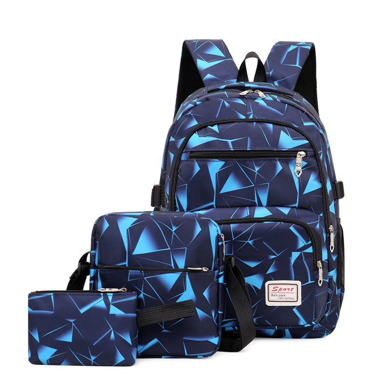 Water-Resistant 900D Floral Backpack Set (3 Pieces)