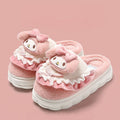 Hello Kitty and Melody Soft Plush Cozy Slippers