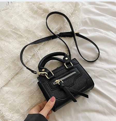 Solid Color Biker Shoulder Bag for Women